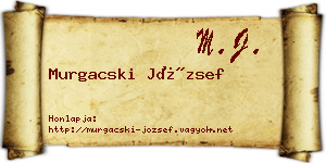 Murgacski József névjegykártya
